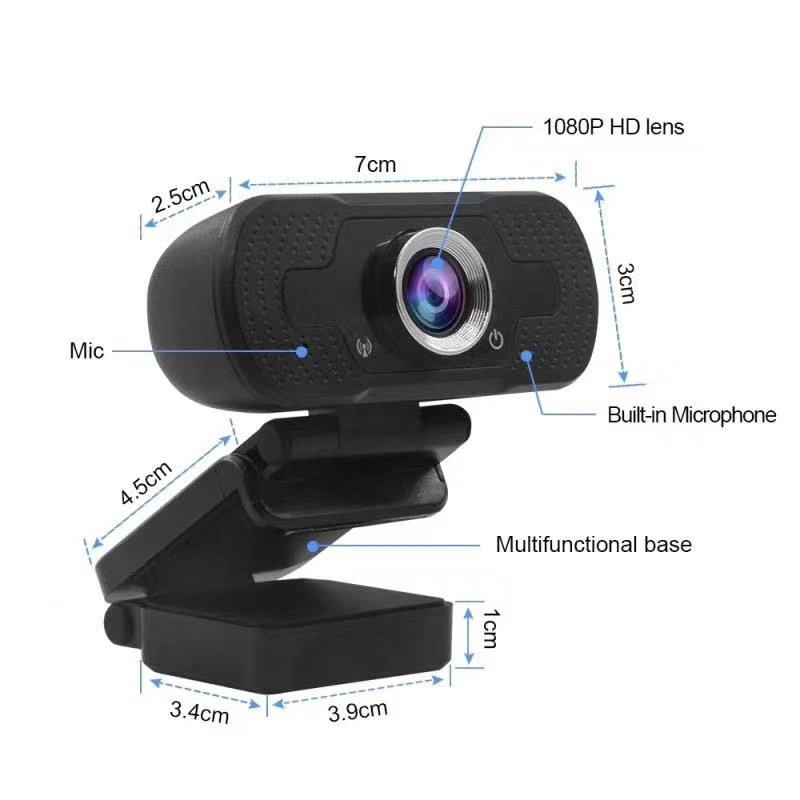 1080P Plug and Play USB Webcam with Microphone